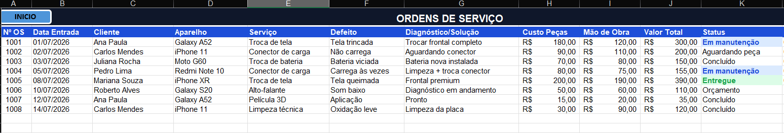 📱 Planilha Assistência Técnica de Celulares Premium com R$ 10 OFF!